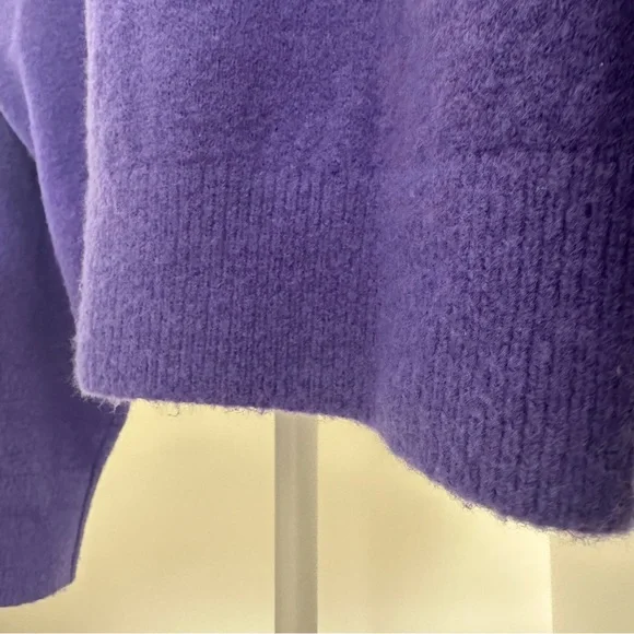 & Other Stories Blue Oversized Mock Neck Sweater, 8% Wool, Size XS - Picture 9 of 15